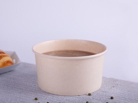 Manufactured PLA coated Kraft Paper soup bowl with lid